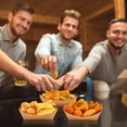 thumbnail image 6 of Greenpod 1lb Paper Food Trays, 100 Pack Heavy Duty Kraft Food Boats Holders Disposable Serving Basket Trays for Nachos, Fries, BBQ, Festivals, Party, 6 of 7