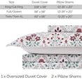 thumbnail image 6 of Southshore Fine Living, Inc. Christmas King Duvet Cover with 2 Pillow Shams - Holly & Snowflakes, 6 of 7