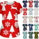 thumbnail image 4 of Tops de manga corta para mujer Uniforme de trabajo Blusa de bolsillo con estampado navideño Fridja gope408, 4 of 4