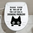 thumbnail image 4 of JoyMoreHome Cat Toilet Cover Sticker Decals,Cute Cat Waterproof Toilet Lid Tank Seat Decals Cistern Self-Adhesive Bathroom Wall Sticker, 4 of 6