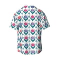 thumbnail image 7 of Kdxio Men's Hawaiian Shirt for Men Short Sleeve Shirt Tulips Flowers Summer Casual Holiday Beach Button Down T-Shirts, 7 of 7