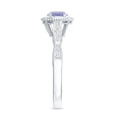 thumbnail image 4 of Rosec Jewels Tanzanite Halo Engagement Ring with Diamond - 0.5 Ct - Vintage Inspired Ring for Women - AAA Quality Certified, 14K White Gold, US 4.50, 4 of 9