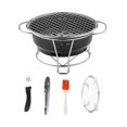 thumbnail image 1 of Parrilla de carbón coreana para acampar, soporte compacto para estufa, ideal para exteriores y patios. con rejilla para ollas, 1 of 9