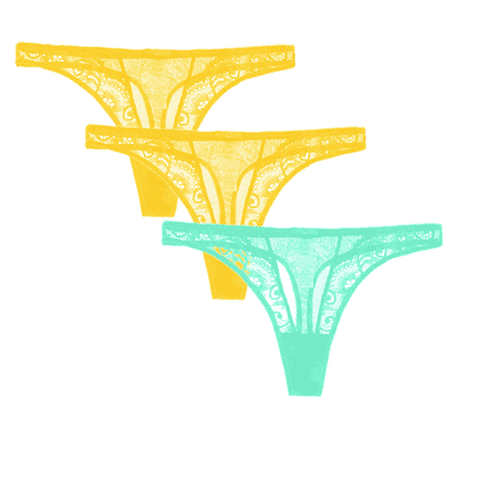 

Varsbaby Lace Sexy Thongs Embroidery Transparent Low Rise Underwear Panty