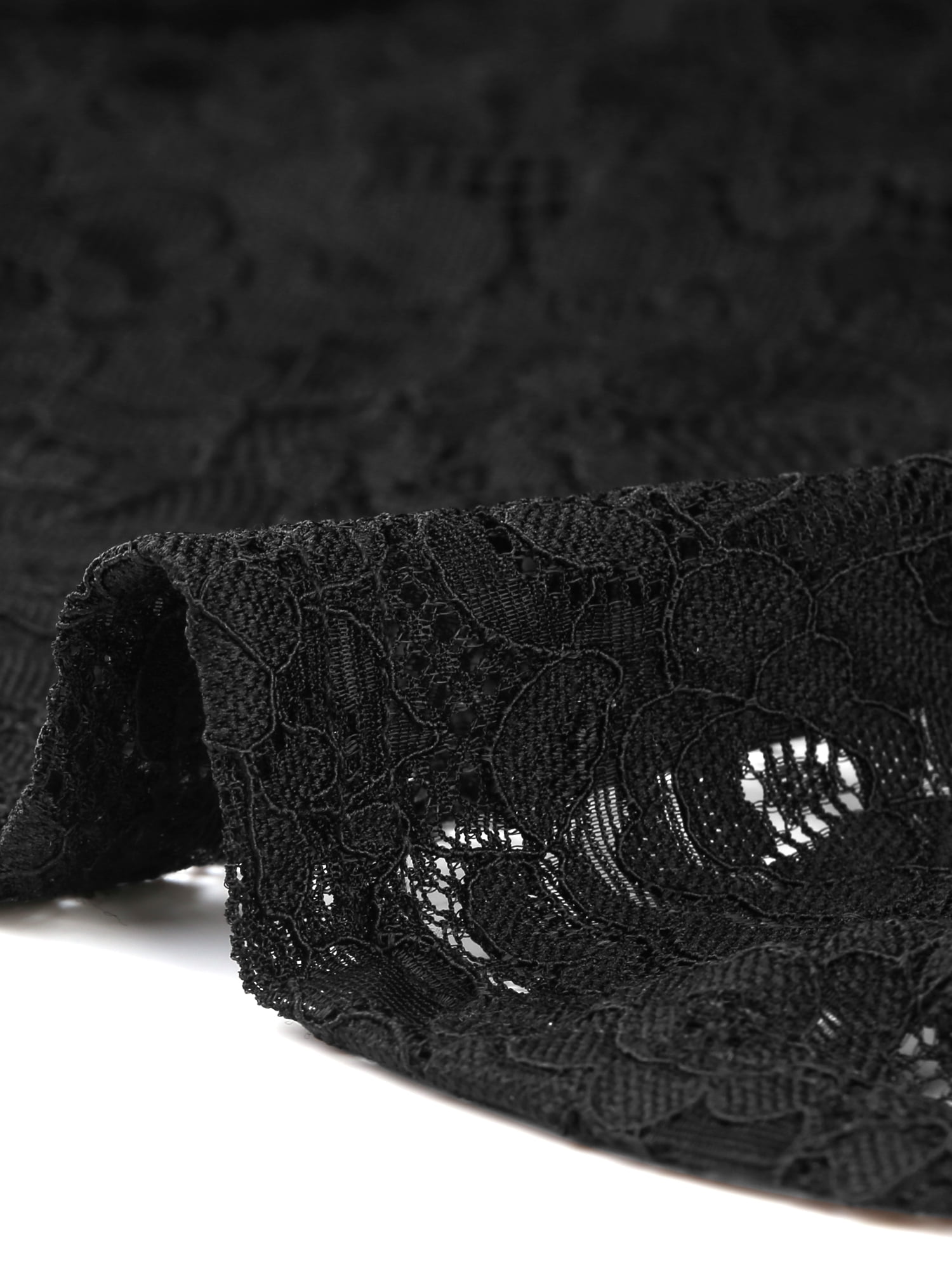 DARING DIVA Lace Cardigan Stand Collar Short Elegant Shrug XL Black