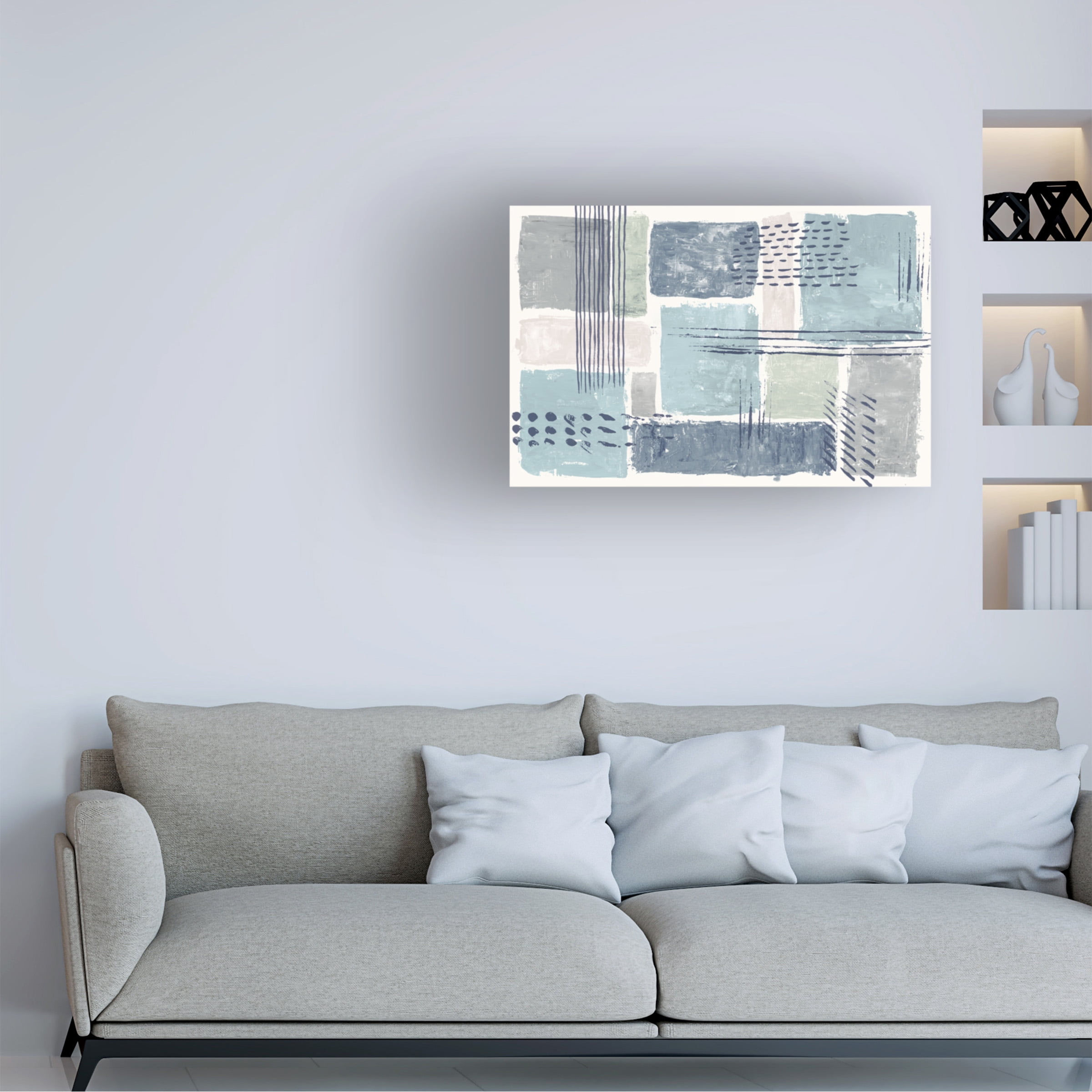 Sarah Adams 'Between The Lines I Cool' Canvas Art