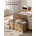 thumbnail image 4 of VASAGLE Banco Zapatero, Mueble de Zapatos, 2 Bisagras de Seguridad, 40 x 100 x 46 cm, Pasillo, Dormitorio, Salón, Marrón Miel, 4 of 6