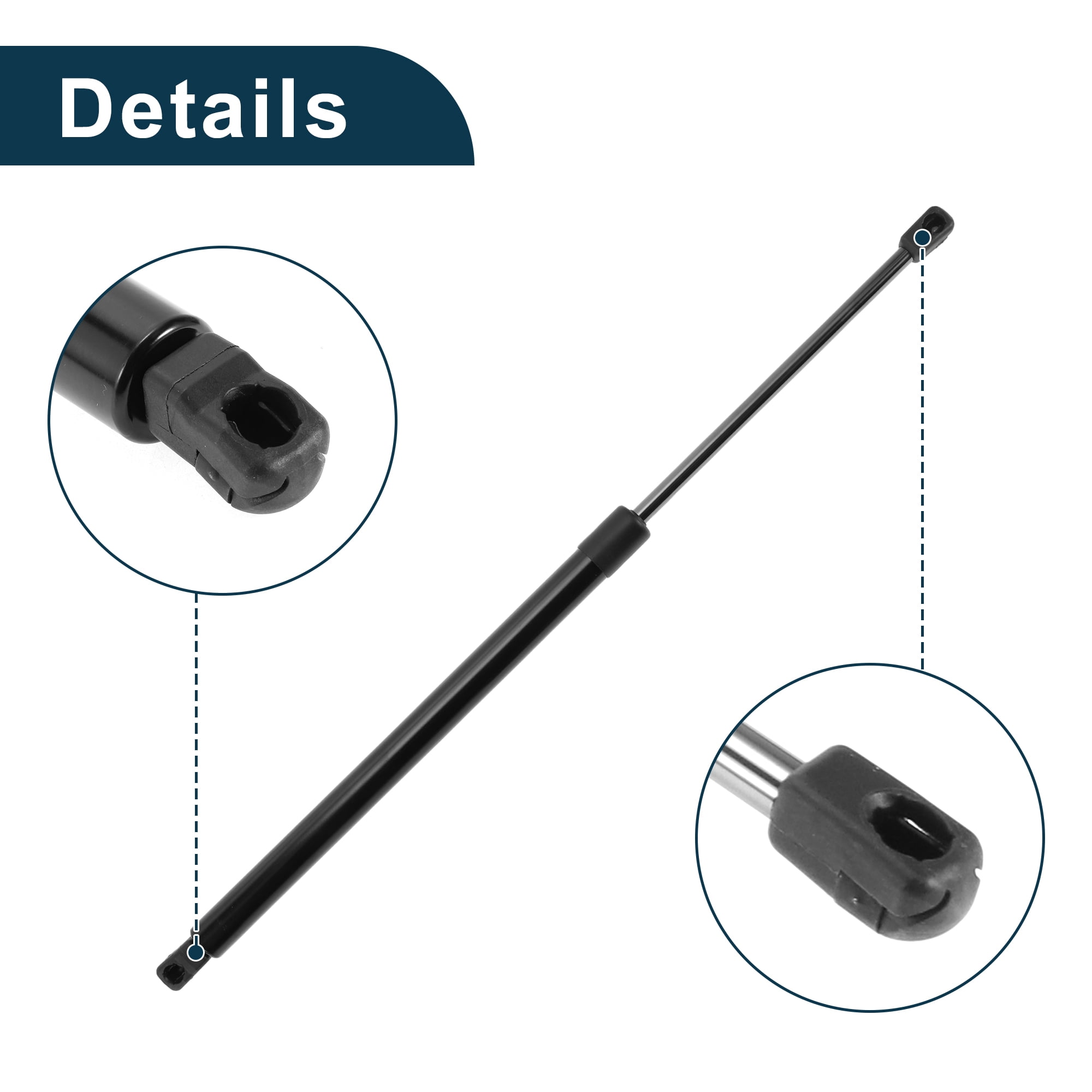 Unique Bargains 2Pcs Lift Supports for Ford Edge 2007-2014 Rear Gate Gas Spring Black