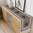 thumbnail image 4 of Farm Plaid Table Runner - 60 Inch Long, Kitchen Dining Table Runner Dresser Scarves, West Texas Star Rustic Farmhouse Black Brown Farmhouse Decor for Coffee Tables Wedding Party Banquet, 4 of 8