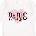 thumbnail image 3 of Inktastic Paris Pink Heart Eiffel Tower with Flowers Toddler Sweatshirt, 3 of 4