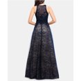thumbnail image 2 of XSCAPE Womens Lace-Top Fit & Flare Gown Dress navy 8, 2 of 2