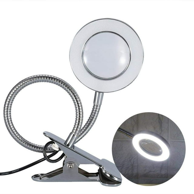 Lámpara LED con lupa y pinza para salón de belleza