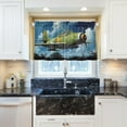 thumbnail image 5 of Cartoon Aircraft Half Window Tier Curtains 24 Inch Blackout Thermal Insulating Kitchen Linen Tier Curtains for Kitchen, Bathroom, Cafe Home Decor, 5 of 7