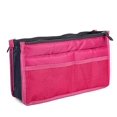 thumbnail image 2 of 2 Pack Magik Travel Insert Handbag Purse Large Liner Organizer Tidy Bags Expandable 13 Pocket Handbag Insert Purse Organizer with Handles (Hot Pink), 2 of 3