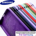 thumbnail image 2 of Funda de silicona líquida para Samsung Galaxy S23, S22, S21 Ultra, S20 FE, S10 Plus, A13, A33, A53, A73, A52, A52S, cubierta completa suave a prueba de golpes, 2 of 4