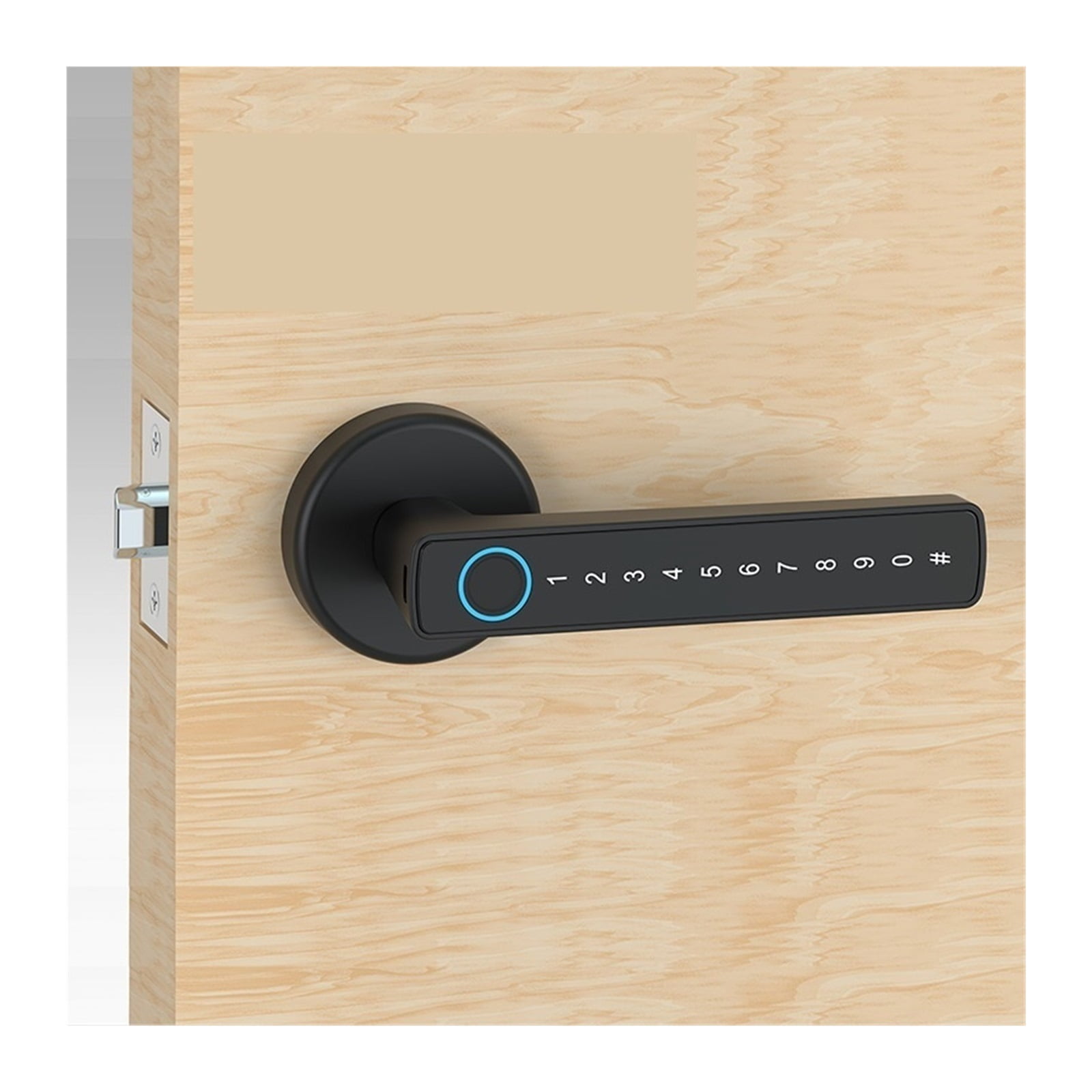 Door Knob Rotation Lock Knobset Handle Metal with Key for Bedrooms Living Rooms Bathroom