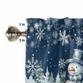 thumbnail image 5 of Christmas Snowman Kitchen Valances for Windows 42x18 Inch Kitchen Curtains Valances Rod Pocket Xmas Trees Navy Blue Snowflake Bathroom Window Valances for Window Treatment Decor, 5 of 6