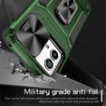 thumbnail image 5 of Allytech for Moto G Stylus 5G 2023 Case with Sliding Camera Lens Protector, Heavy Duty Shockproof Bumper Kickstand Rugged Phone Case Cover for Motorola Moto G Stylus 5G 2023 - Green, 5 of 10