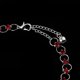 thumbnail image 4 of Tobilleras de Cristal de Bohemio Plateadas Plateadas Coloridas para Mujer de 26,5 Cm rojo jinwen Tobillera de cristal plateado plata, 4 of 8
