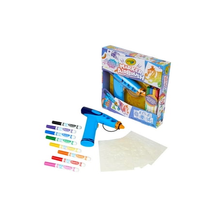 Crayola Marker Airbrush Spray Art Kit, Holiday & Christmas Gift for Kids, DIY Art Set, Creative Toys for Boys & Girls, 6 & Up