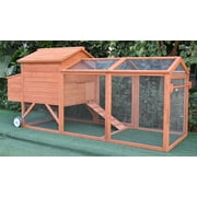 Chicken Coop Backyard Hen House for 4 to 6 Chickens with Nesting Box, 96(L) x 35(W) x 44(H), 96