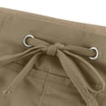 thumbnail image 5 of Mohiass Women Cargo Shorts Plus Size Casual Bermuda Shorts Outdoor High Waisted Drawstring Hiking Shorts with Pockets Light Brown 3XL, 5 of 6