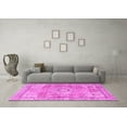 thumbnail image 3 of Ahgly Company Indoor Round Medallion Pink Traditional Area Rugs, 4' Round, 3 of 4