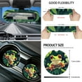 thumbnail image 6 of Yuyamidu Frog Car Seat Covers with Steering Wheel Cover Seat Belt Covers Palm Leaves Cup Coasters Car Sun Shade Key Chain Rearview Mirror Cover Handbrake Cover Set 16 PCS Auto Accessories, Green, 6 of 7