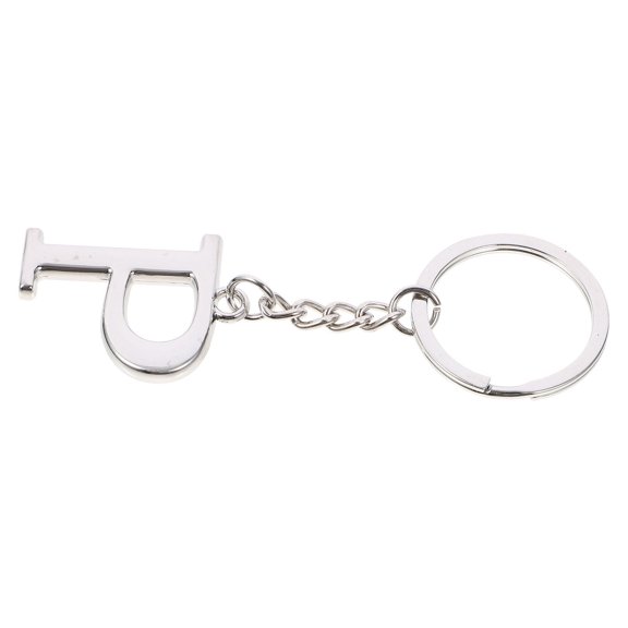 LABSERRON 1Pcs Silver Alphabet Letter Pendant Keyring for Bag Keychain and Phone Charm Letter Keyring
