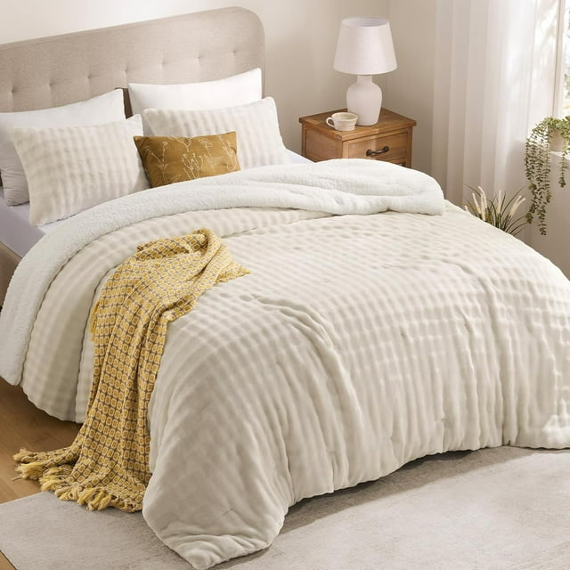 UltraSoft Twin Comforter Set with Pillow Sham Piece Set Plush Warm Fall Winter Bedding Comforter Sets