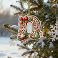 thumbnail image 4 of Gingerbread Alphabet Letter Ornament, Custom Initial Ornaments A-Z Monogram Hanging Decoration - Xmas Tree Hanging Ornament for DIY Crafts - Letter O, 4 of 6