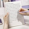 thumbnail image 5 of LYINGF B5 Transparent Cover English Loose Notebook,Telescoping Binder Notebook,B5 Spiral Ring Notepaper Refillable Double Line English Writing Journal Detachable Ring Lined Paper Notebook ﻿, 5 of 7