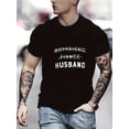 thumbnail image 1 of Camiseta gráfica "Esposo" para hombre - Cómoda e informal para el verano - Regalo perfecto para el Día del Padre. Para adultos, hombres, mujeres, adolescentes, jóvenes y uso casual., 1 of 6