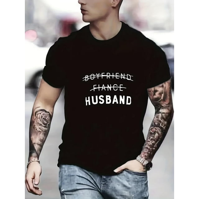 Camiseta gráfica "Esposo" para hombre - Cómoda e informal para el verano - Regalo perfecto para el Día del Padre. Para adultos, hombres, mujeres, adolescentes, jóvenes y uso casual.