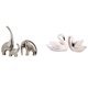 thumbnail image 1 of Figuras De Familia De Elefantes De Cerámica Y Estatuas De Pareja De Cisnes De Resina, Esculturas De Animales, Adornos Coleccionables Para El Hogar, Estanterías, Dormitorios, Oficinas Y Salas, 1 of 8