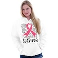 thumbnail image 3 of Survivor Breast Cancer Pink Ribbon Hoodie Sweatshirt Women Brisco Brands S, 3 of 6
