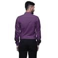 thumbnail image 4 of BESTMAN Chemise en Coton pour Hommes Manches Longues Imprimée Col Évasé Slim Formelle, 4 of 5