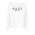 thumbnail image 1 of Dkny Chandail en Molleton Sport à Logo Floqué pour Femmes, Blanc, TP, 1 of 3