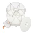 thumbnail image 3 of Dwellnix Rice Dispenser Rotating Dry Food Dispenser Grain Storage Container 6 Compartment, 3 of 7