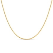 Kezef Creations Yellow Gold Plated Italian Sterling Silver 2mm Coreana Popcorn Chain Necklace 24 Inch