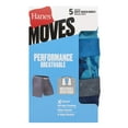 thumbnail image 2 of Hanes Boys Underwear Boxer Briefs, 5-Pack, Moves Breathable Moisture-Wicking, X-Temp, Assorted, 2 of 7