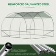 thumbnail image 3 of 10' x 10' Walk-in Greenhouse with Roll-Up Windows, Polyethylene PE Cover & Steel Frame for Vegetables, Flowers, Plants, Green, 3 of 10