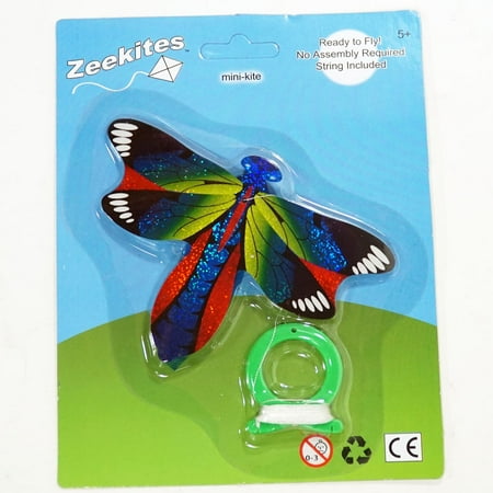 ZeeKites Mini Kite with Tail Ribbons! Ready to Fly!  (Dragonfly 5''