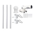 thumbnail image 2 of sunsanly Flag Pole Kit for House Thickened Stainless Steel Outside Porch Wall Flagpole for 3x5' Flag Rotatable Adjustable Bracket Holder, 2 of 8