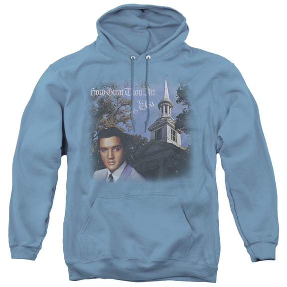 Elvis Presley How Great Thou Art Adult Pullover Hoodie Sweatshirt Carolina Blue