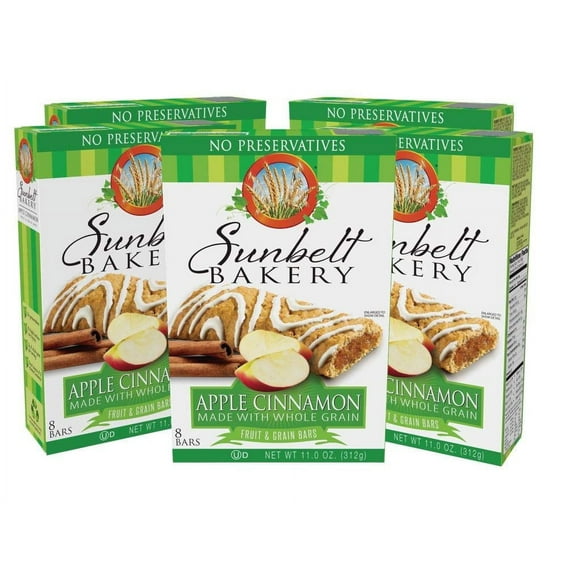 Sunbelt Bakery Apple Cinnamon Soft Baked Fruit & Grain Bars, 5 Boxes, 40 Bars