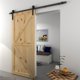 thumbnail image 5 of Sliding Barn Door Hardware Kits Top Mounted Hanging Rail Hanger Track Steel Closet Door Roller Rail, 5 of 5