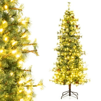 Costway 9Ft Pre-Lit Artificial Christmas Tree Hinged 1000 LED