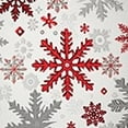 thumbnail image 6 of HAOXIT Christmas Snowflakes Round Tablecloth Snowman Winter Santa Claus Washable Polyester Table Cloth Decorative Table Cover for Christmas Dining Banquet 31-35, 6 of 8