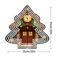 thumbnail image 2 of Metal Hanging Christmas Tree Wind Spinner - Festive Garden Decoration with Stylish Ornaments and Clock Design for Holiday Cheer, 2 of 7